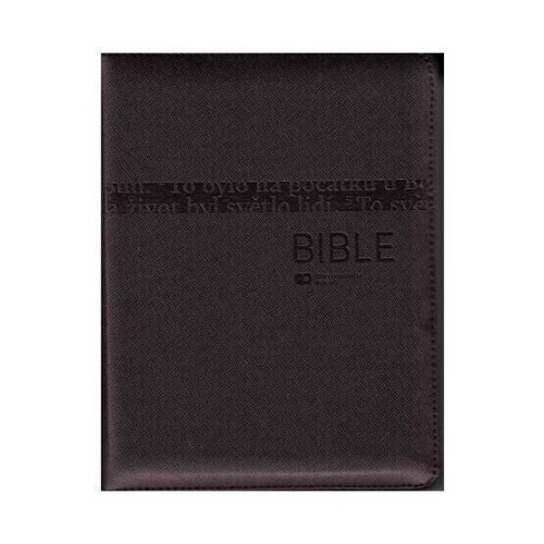 Bible ČEP bez DT-střední formát se zipem, hnědá /1172/